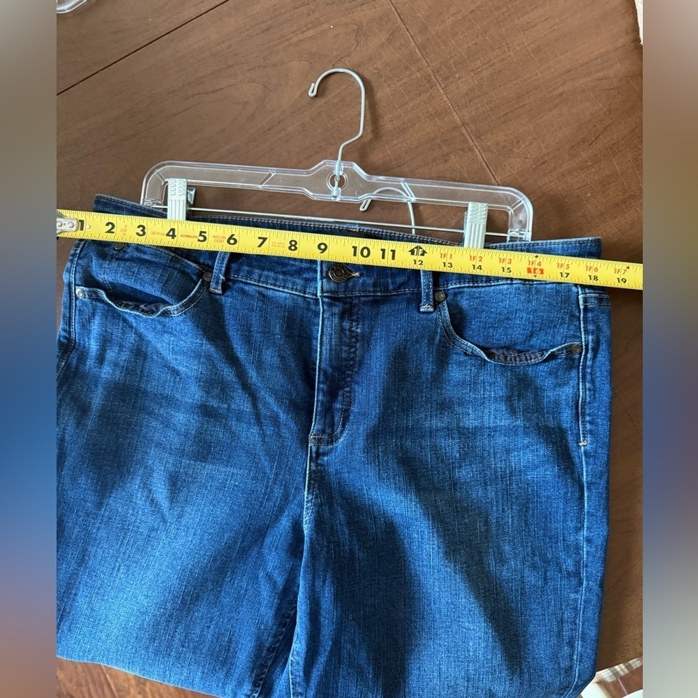 NWOT Talbots Flawless 5-Pocket Blue Jeans SZ 14; Buttons at Ankles - Picture 10 of 12
